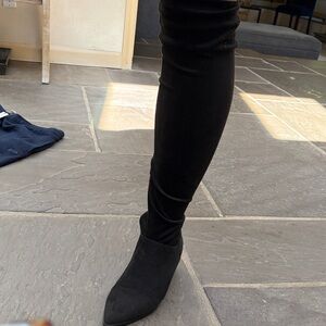 Steve Madden Black Over-the-Knee Pointed Toe Boots
